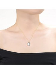 Pear-shaped Pendant With Colored Cubic Zirconia