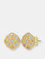 Rachel Glauber 14k Gold Plated And Cubic Zirconia Stud Earrings - Gold