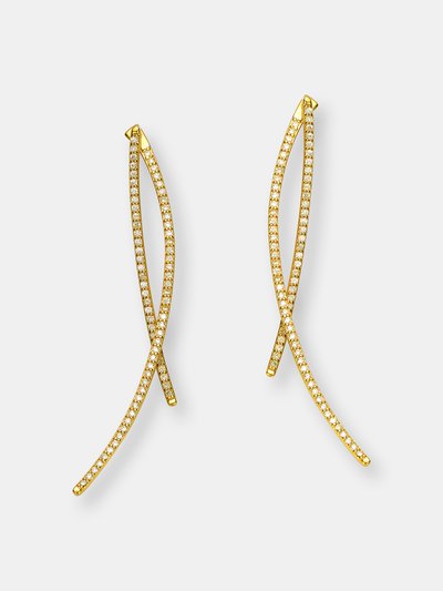 Rachel Glauber Rachel Glauber 14k Gold Plated Cubic Zirconia Drop Earrings product