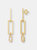 Rachel Glauber 14k Gold Plated Cubic Zirconia Drop Earrings - Gold