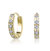 Rachel Glauber 14k Gold Plated Cubic Zirconia Hoop - Gold