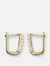 Rachel Glauber 14k Gold Plated Cubic Zirconia Hoop