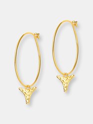 Rachel Glauber 14k Gold Plated Cubic Zirconia Hoop