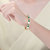 Rachel Glauber 14K Gold Plated Emerald Cubic Zirconia Bangle Bracelet