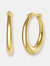 Rachel Glauber 14k Gold Plated Large Hoop - Gold