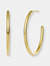 Rachel Glauber 14k Gold Plated Large Open Hoop - Gold