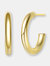 Rachel Glauber 14k Gold Plated Open Hoop - Gold