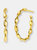 Rachel Glauber 14k Gold Plated Open Hoop - Gold