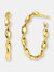 Rachel Glauber 14k Gold Plated Open Hoop - Gold