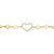 Rachel Glauber 14k Gold Plated with DIamond Cubic Zirconia Heart Halo Charm Kids/Teens Bracelet