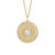 Rachel Glauber 14k Gold Plated with Diamond Cubic Zirconia Heart Medallion Pendant Necklace - Gold