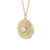 Rachel Glauber 14k Gold Plated with Diamond Cubic Zirconia Heart Medallion Pendant Necklace