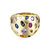 Rachel Glauber 14k Gold Plated with Rainbow Gemstone Cubic Zirconia Diamond Dome Ring