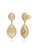 Rachel Glauber Rhodium And 14k Gold Plated Cubic Zirconia Drop Earrings - Gold