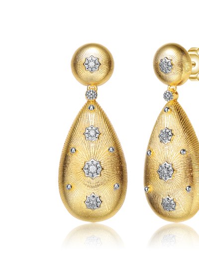 Rachel Glauber Rachel Glauber Rhodium And 14k Gold Plated Cubic Zirconia Drop Earrings product