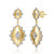 Rachel Glauber Rhodium And 14k Gold Plated Cubic Zirconia Drop Earrings - Gold