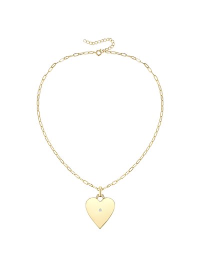 Rachel Glauber RG Kids/Teens 14k Gold Plated with Diamond Cubic Zirconia Heart Pendant Necklace product