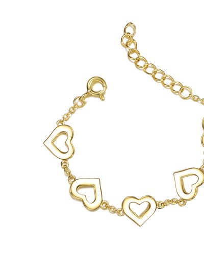 Rachel Glauber RG Kids/Teens 14k Yellow Gold Plated Forever Heart Toddler Bracelet, Adjustable in Length, 1-6yrs product