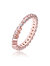 Rose Gold Plated Clear Cubic Zirconia Band Ring - Rose Gold/Clear