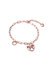 Teen/young Adults 18K Rose Gold Plated With Heart Charms Adjustable Bracelet - Rose