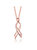 Teens/Young Adults 18K Rose Gold Plated Ribbon Pendant Necklace