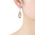 Two Tone Morganite Cubic Zirconia Drop Earrings