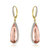 Two Tone Morganite Cubic Zirconia Drop Earrings