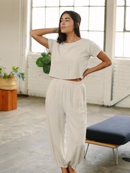 Cropped Linen Keith Top