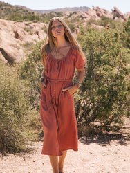 Gauze Elodie Dress - Persimmon