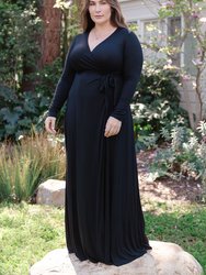 Harlow Wrap Dress - Plus Size - Black