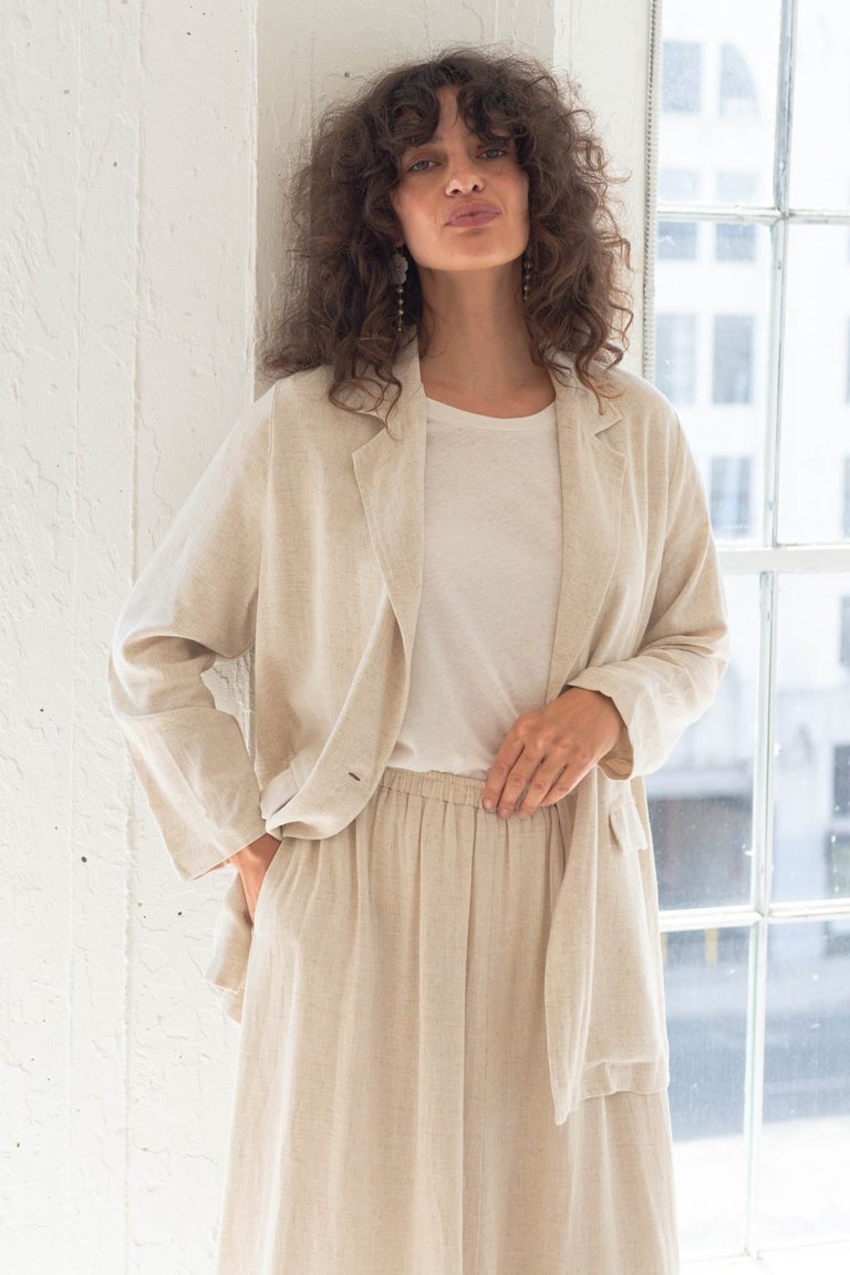 Linen Brea Jacket - Natural