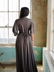 Long Caftan Dress - Pecan