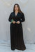 Long Sleeve Full Length Caftan - Plus Size - Black