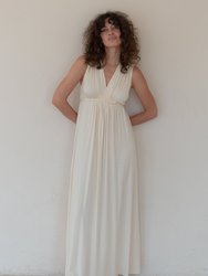 Long Sleeveless Caftan - Cream