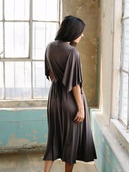 Mid-Length Caftan Dress - Pecan