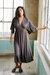 Mid-Length Caftan Dress - Pecan - Pecan