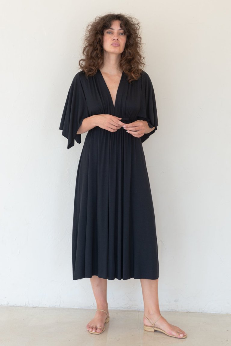 Mid-Length Caftan - Black