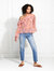 Rickie Poppy Print One-Shoulder Blouse