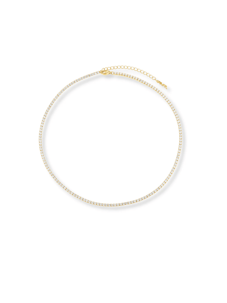 2MM Tennis Necklace - Gold