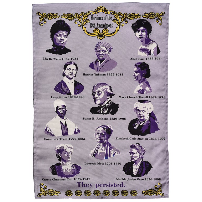 19th Amendment Heroines tea towel