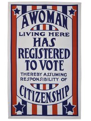A Woman Registered to Vote Tea Towel