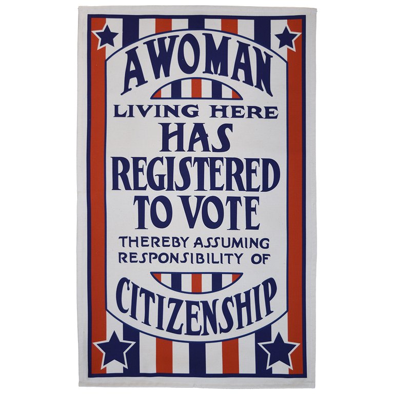 A Woman Registered to Vote Tea Towel