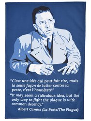 Albert Camus 'La Peste' tea towel
