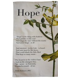 Emily Dickinson 'Hope' Tea Towel