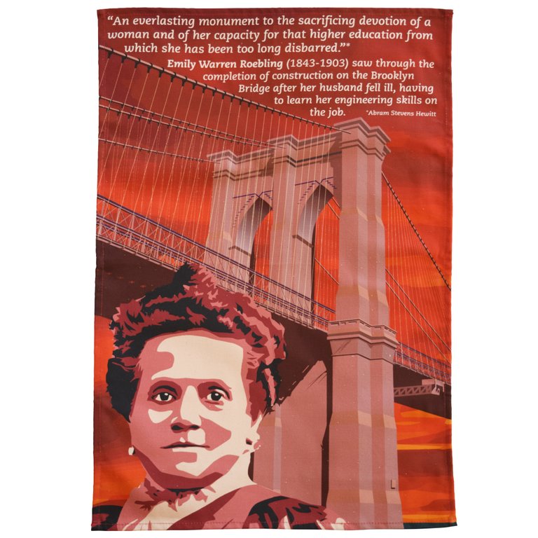 Emily Roebling & the Brooklyn Bridge Tea Towel