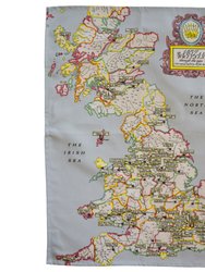 Radical Britain Map Tea Towel