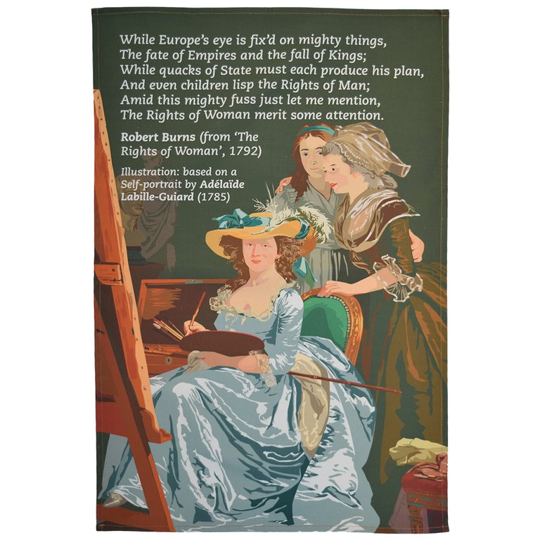 Robert Burns Rights of Woman Tea Towel