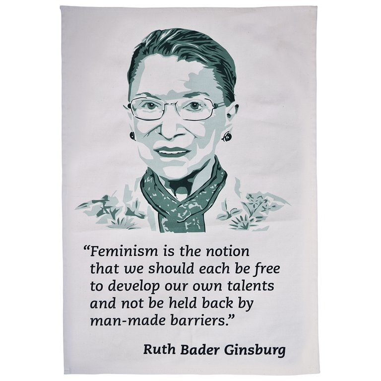 Ruth Bader Ginsburg Feminism Tea Towel