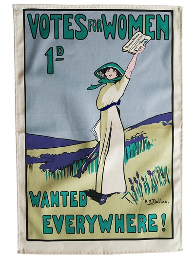 Radical Tea Towel Votes for Women Wanted Tea Towel product