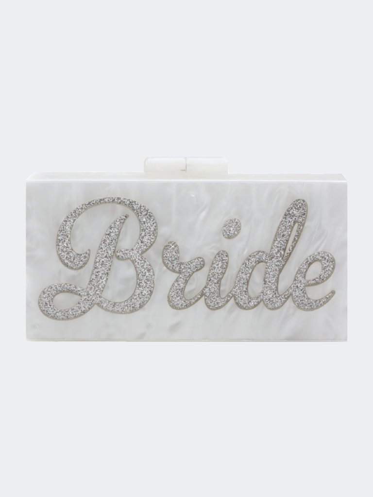 Bride Acrylic Box Bag - Pearl White/Acrylic Clasp